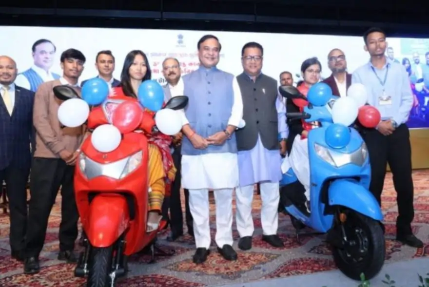 Assam CM distributes scooters to meritorious students, also hands over appointment letters to 792 recruits