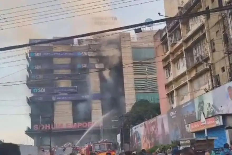 Guwahati: Midnight fire guts multi-storeyed building housing prominent shopping mall, SBI offices
