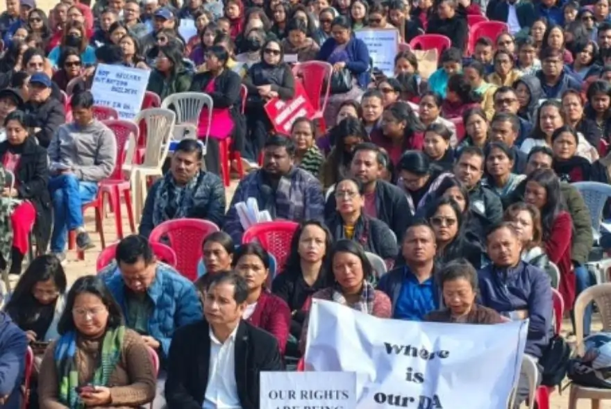 Meghalaya: KJDSTA Protests Against Govt’s Inaction on DA Hike Demand
