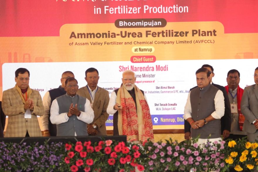PM Narendra Modi lays foundation stone for Rs 10,600 crore Namrup fertiliser plant, accuses Congress of wanting to settle illegal immigrants in Assam