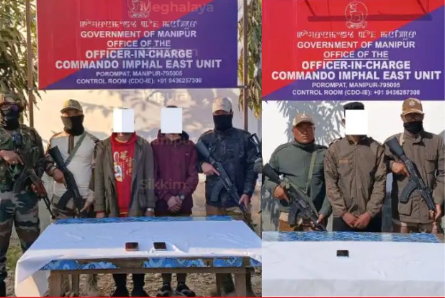 Manipur: Security Forces Arrest 4 Insurgents, 2 Drug Traffickers in Coordinated Operations