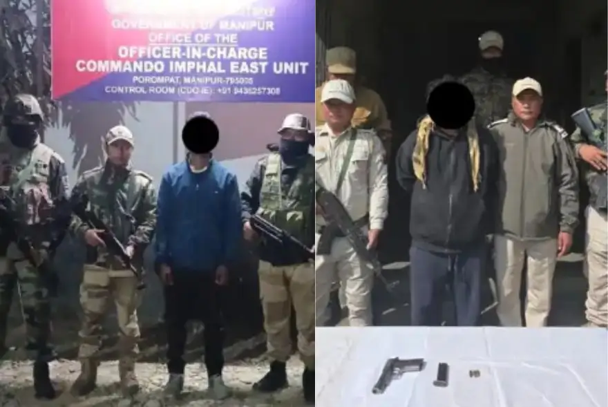 Manipur Crackdown: Three Militants Arrested, Weapons and Contraband Seized